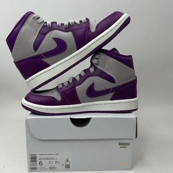 Nike Shoes Air Jordan 1 Retro Mid WMNS “Magenta” 2023 - Picture 3 of 5